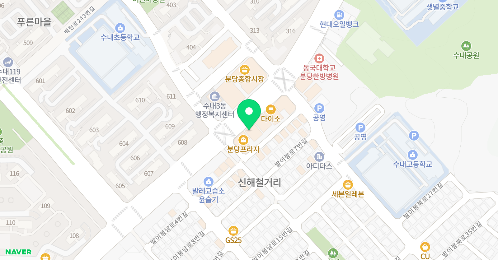 더원 학원 분당점 위치