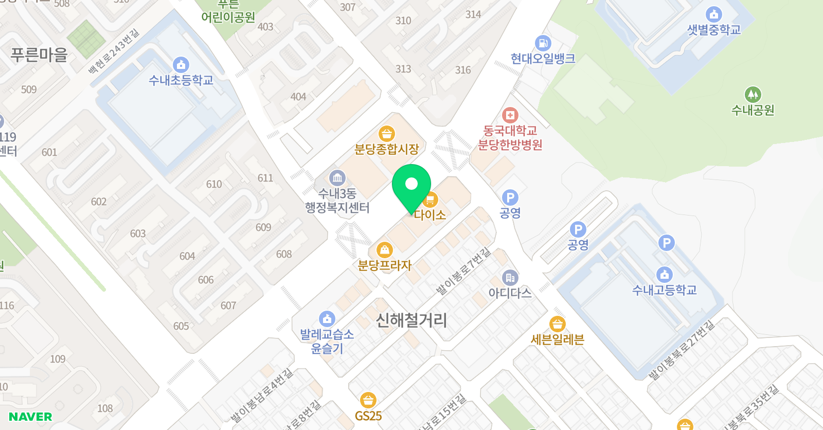 감성 수학학원 위치