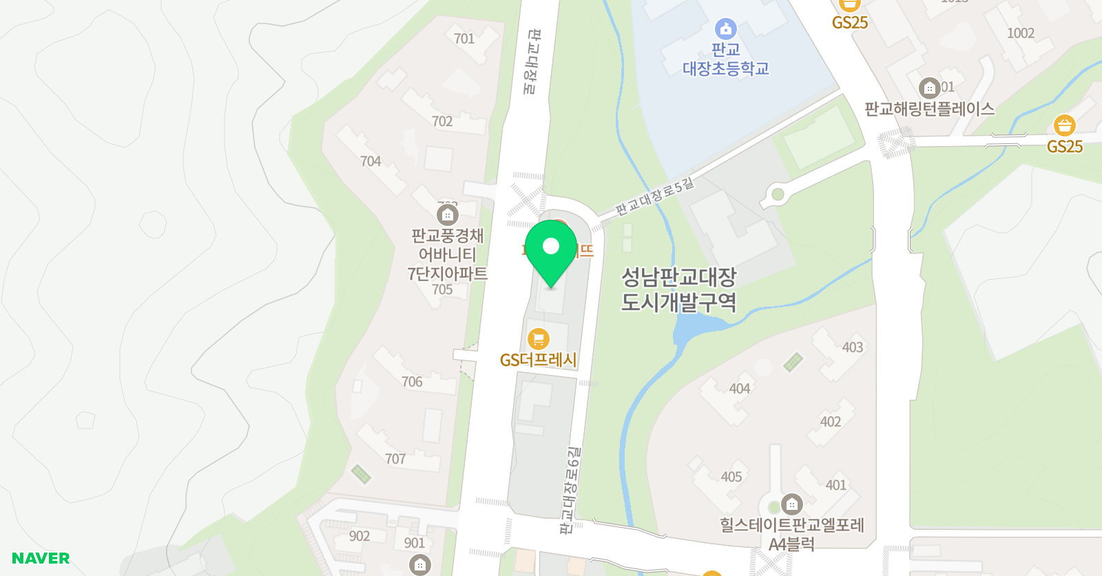 씽크웰 영재수학학원 다비수 콴다스터디랩 위치