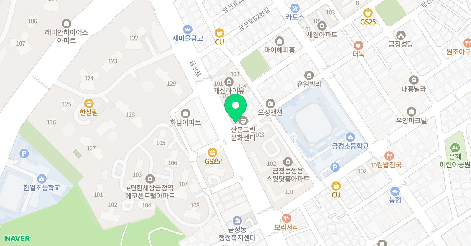 탑클래스 영수학원 위치