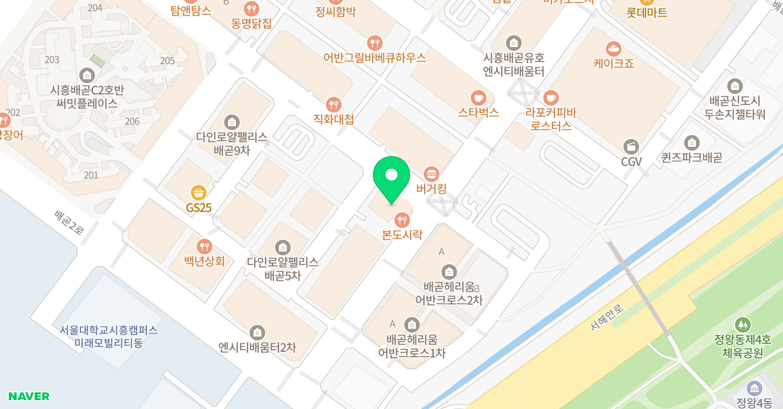 정글드럼 학원 위치