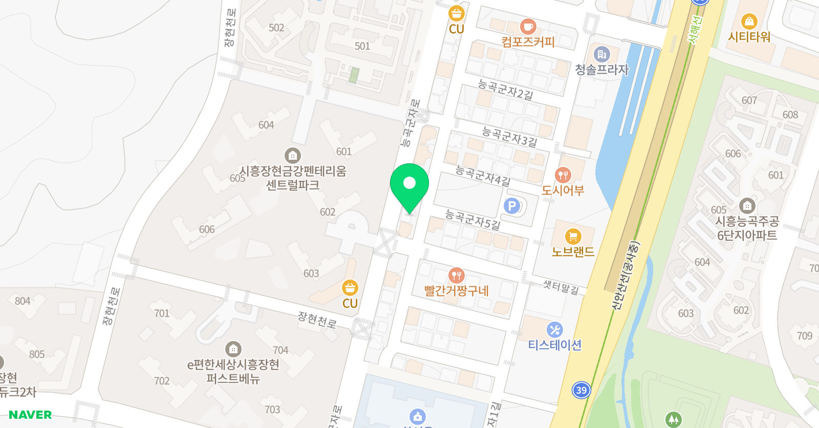 아소비 시흥장현한여울초점 위치