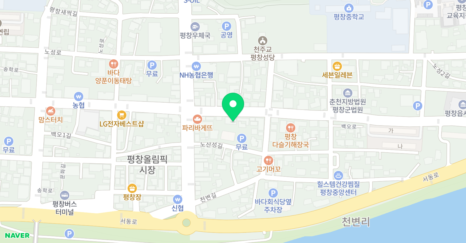 스마트해법 수학 평창점 위치