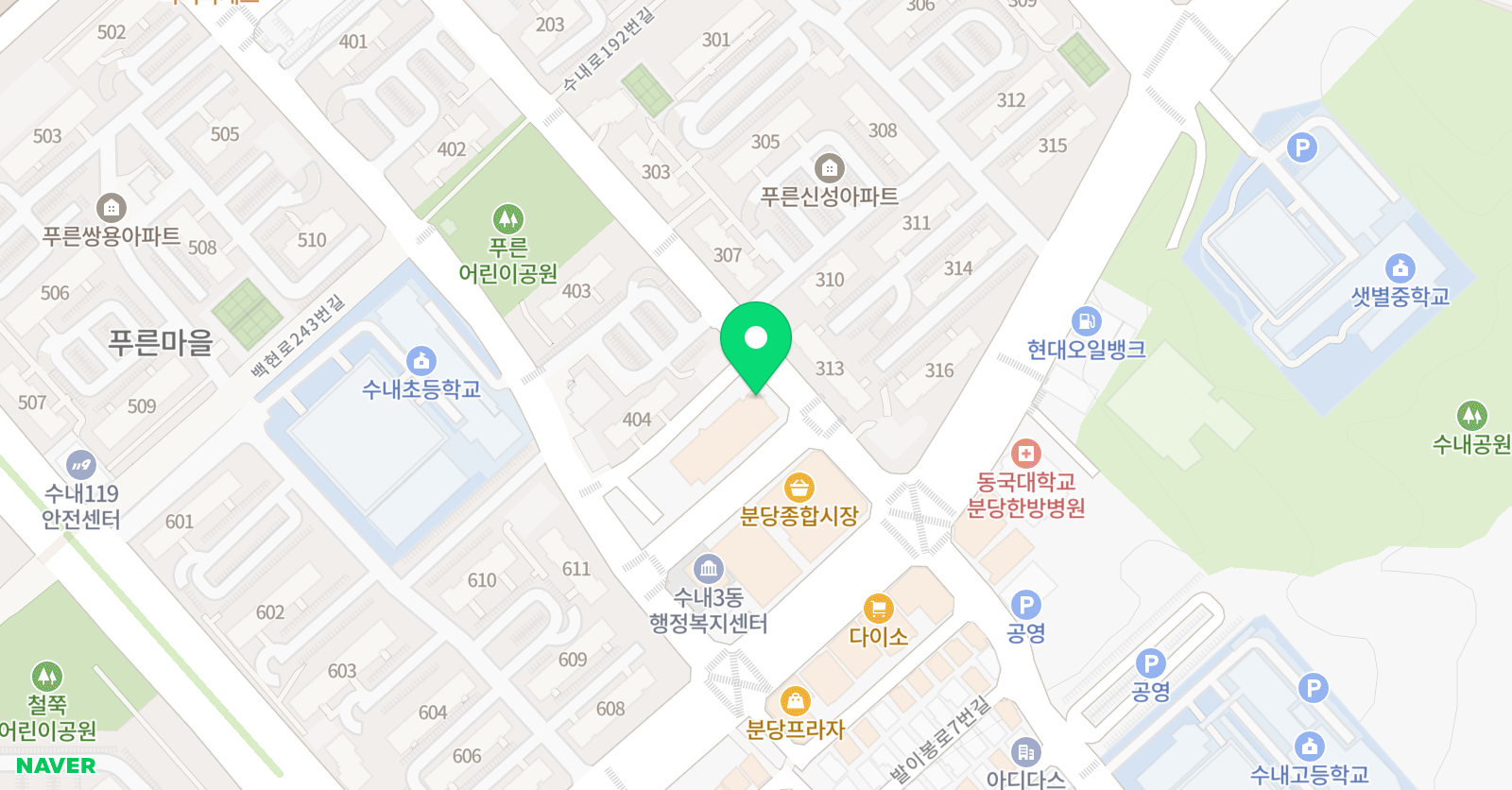 정연 수학학원 위치