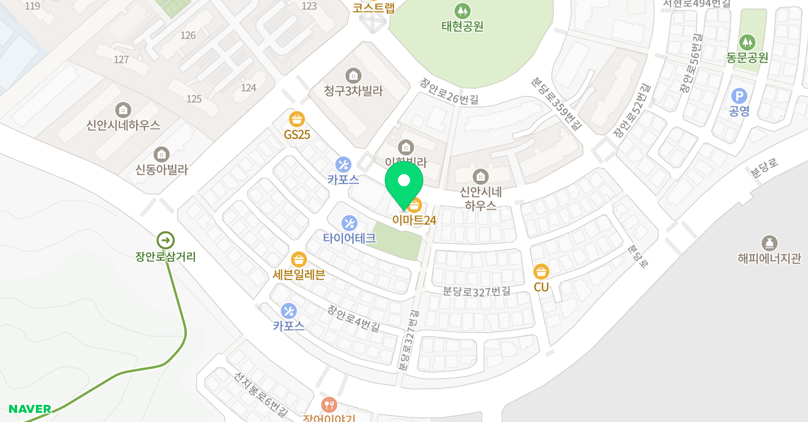 라리리듬체조 분당점 위치