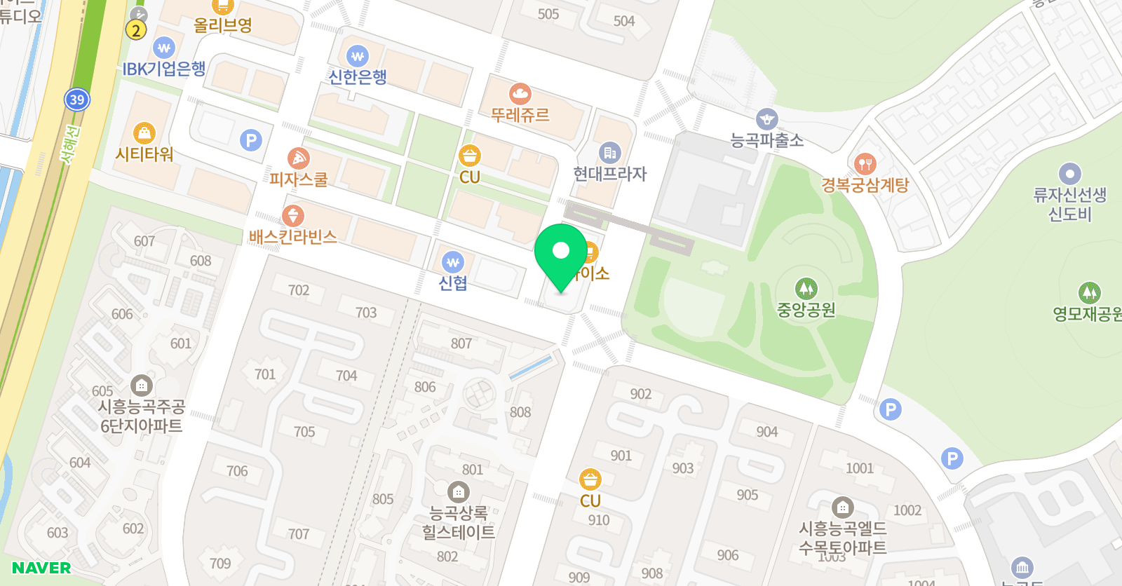 능곡맥스 학원 위치