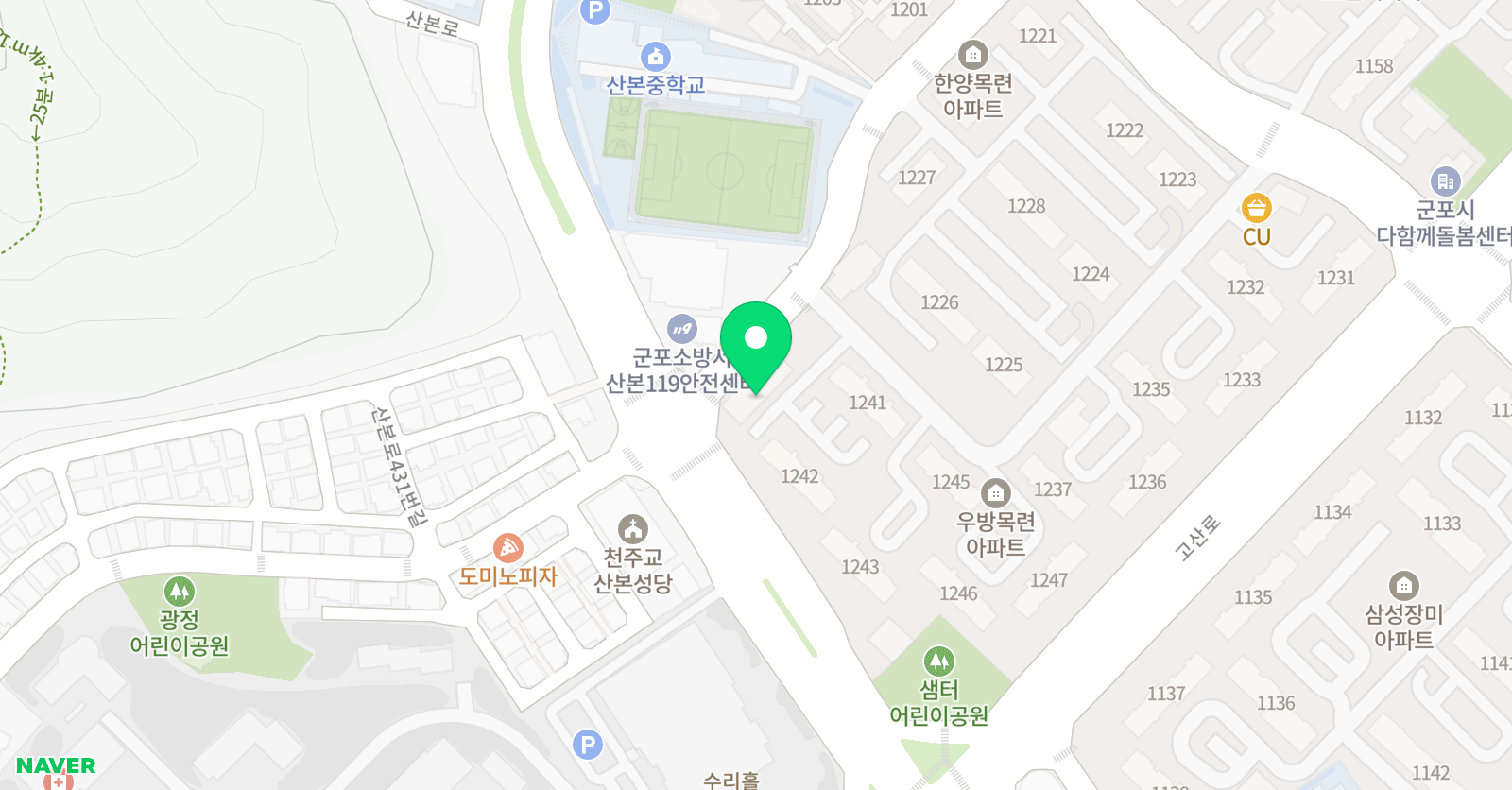 위드 수학영어학원 미래엔 영어수학 위치