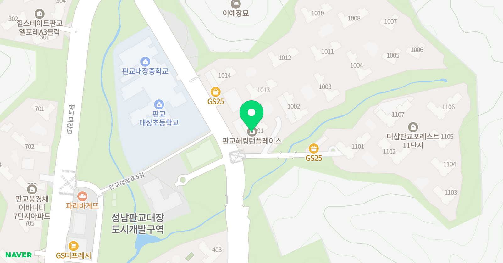 스마트해법수학 판교해링턴플레이스점 위치