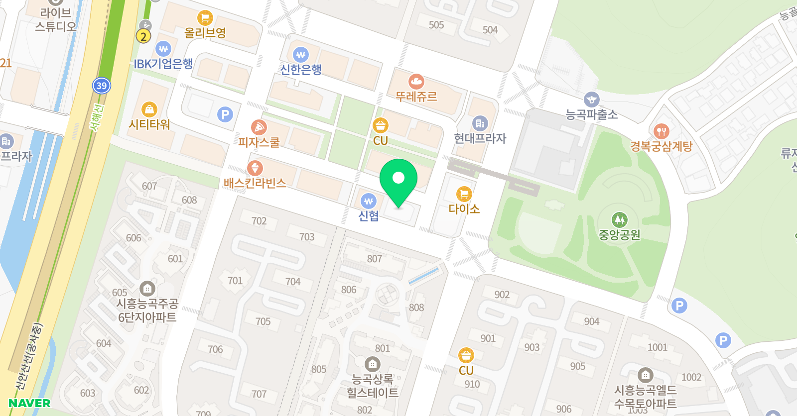 무진 태권도장 능곡관 위치