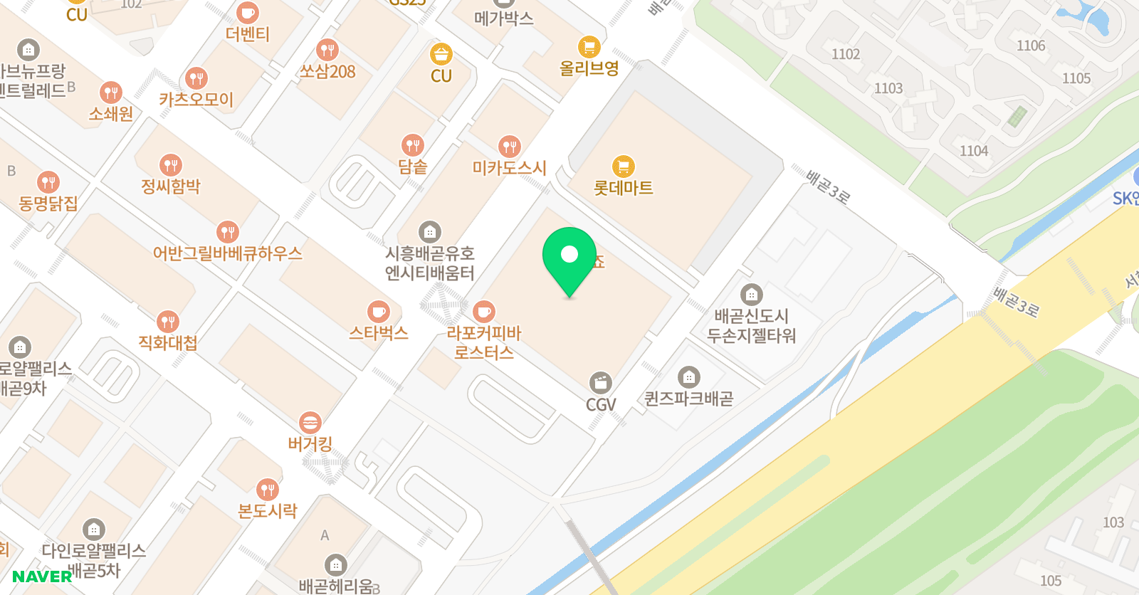P4U 농구교실 시흥배곧점 위치