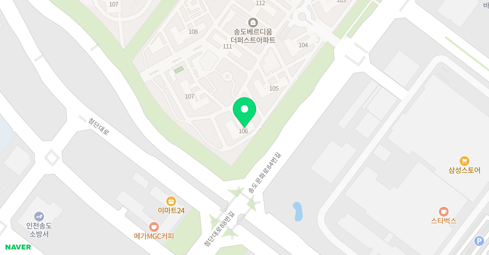 아소비 인천 송도호반1차점 위치