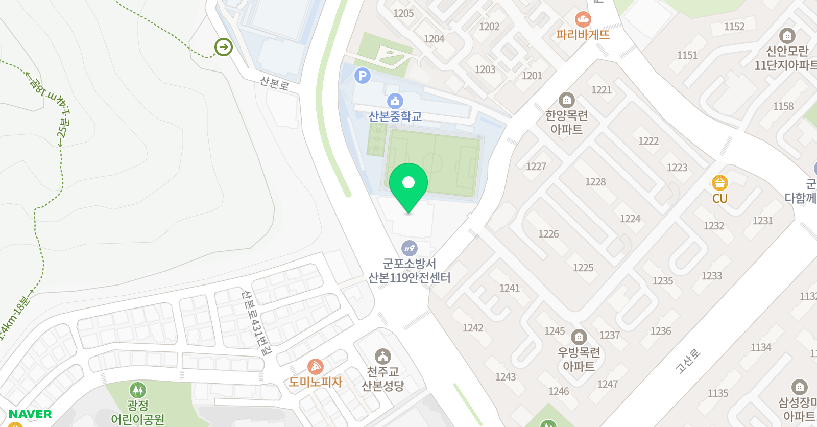최강드림 태권도 위치