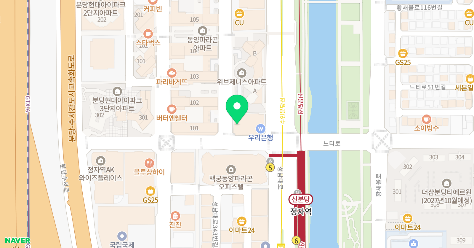 수학의힘 분당정자캠퍼스 위치