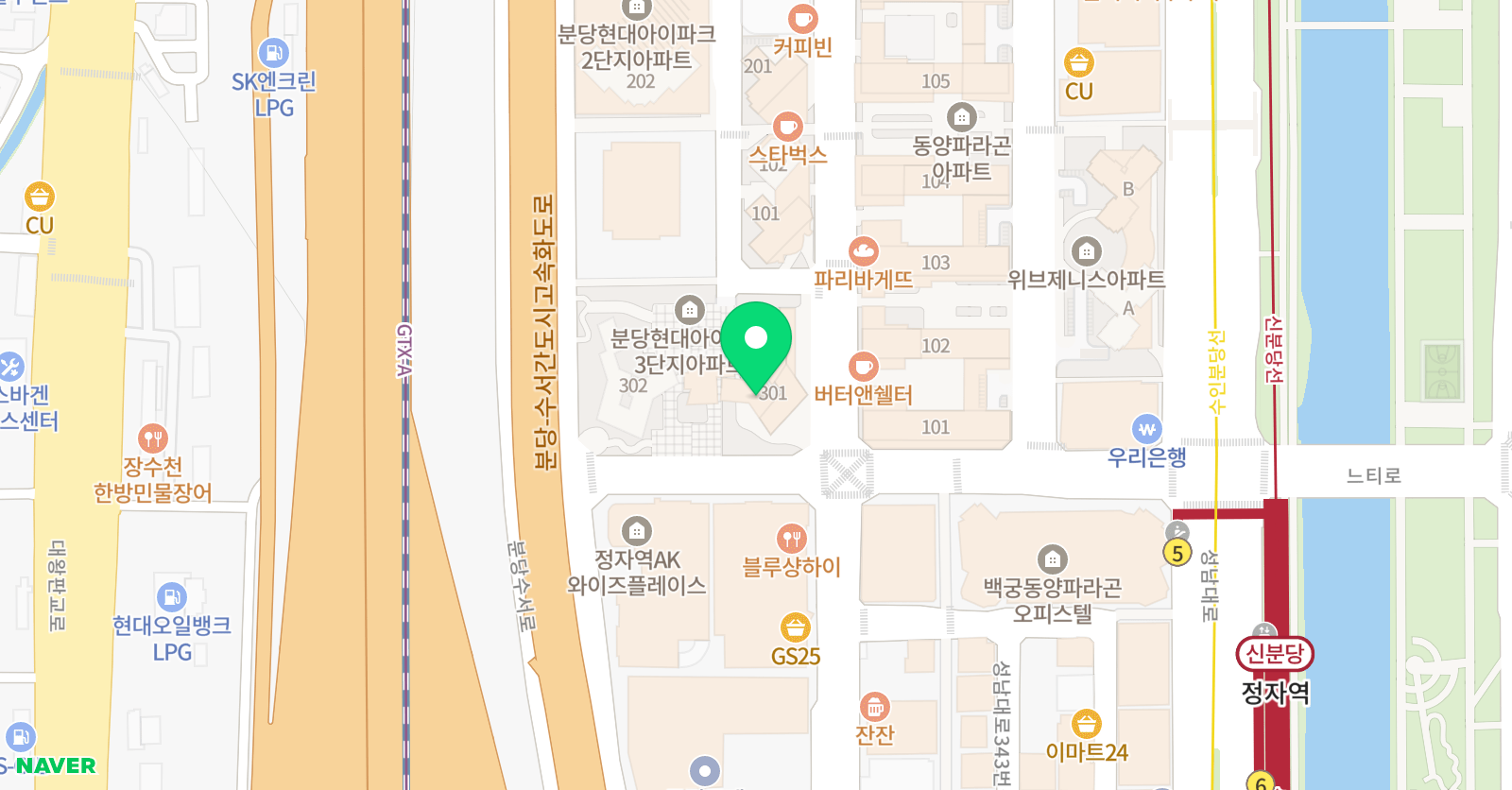 GTG 수학 정자캠퍼스 위치