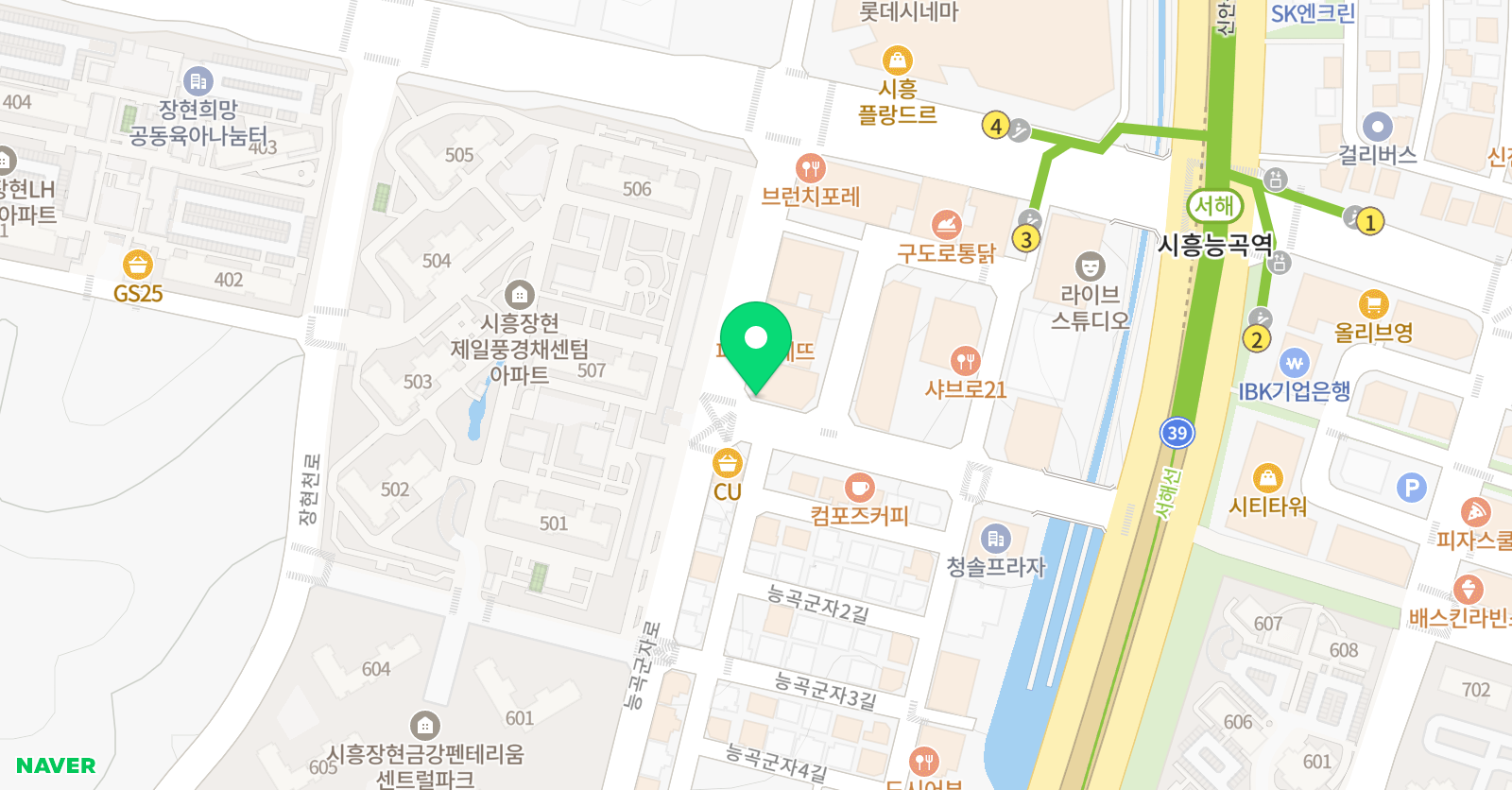 용인대 한여울 태권도 위치