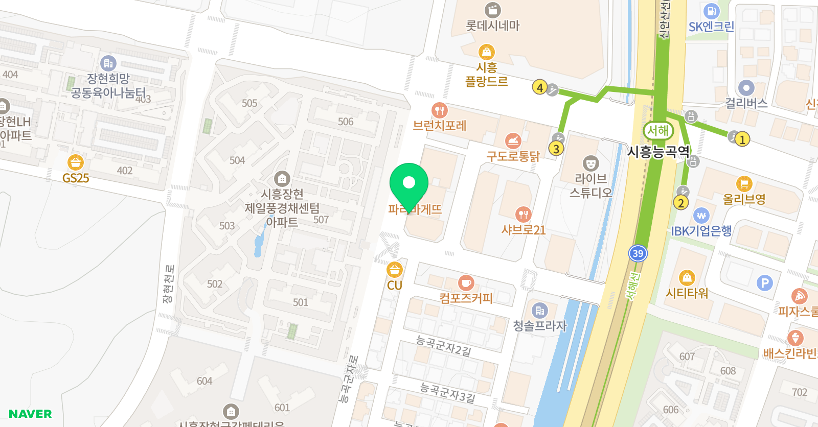유니팝장현 미술학원 위치