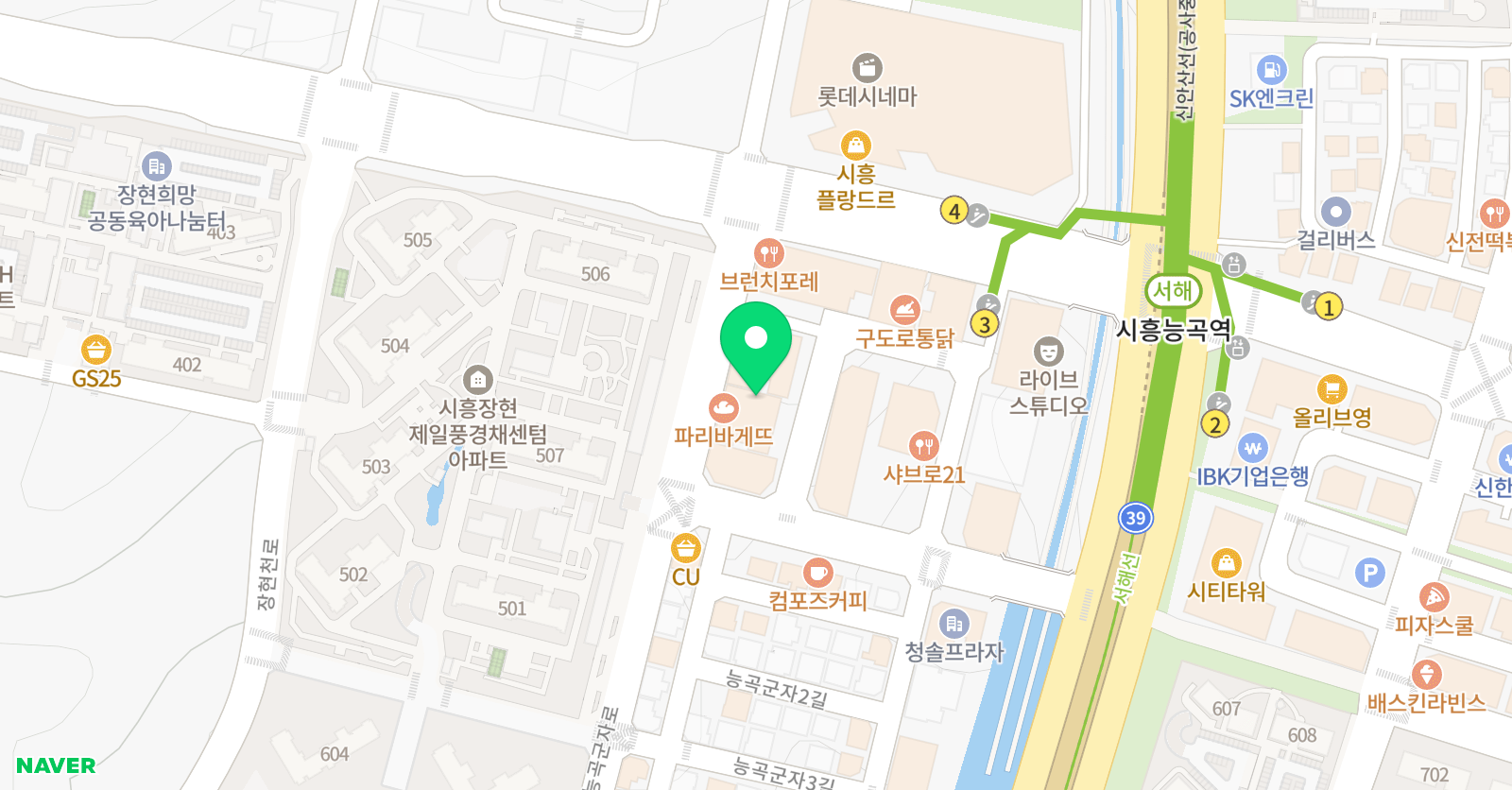 딱풀리는수학 다온 학원 위치