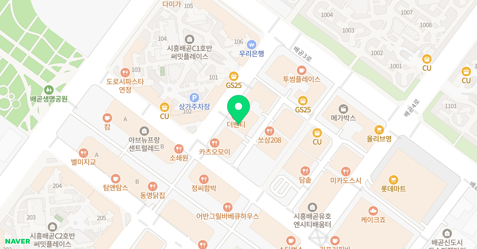 위더스 영어학원 배곧 위치
