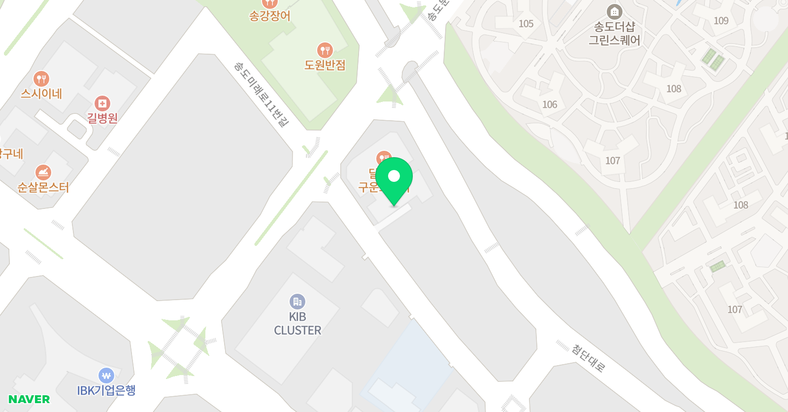 써니 수학학원 송도캠퍼스 위치