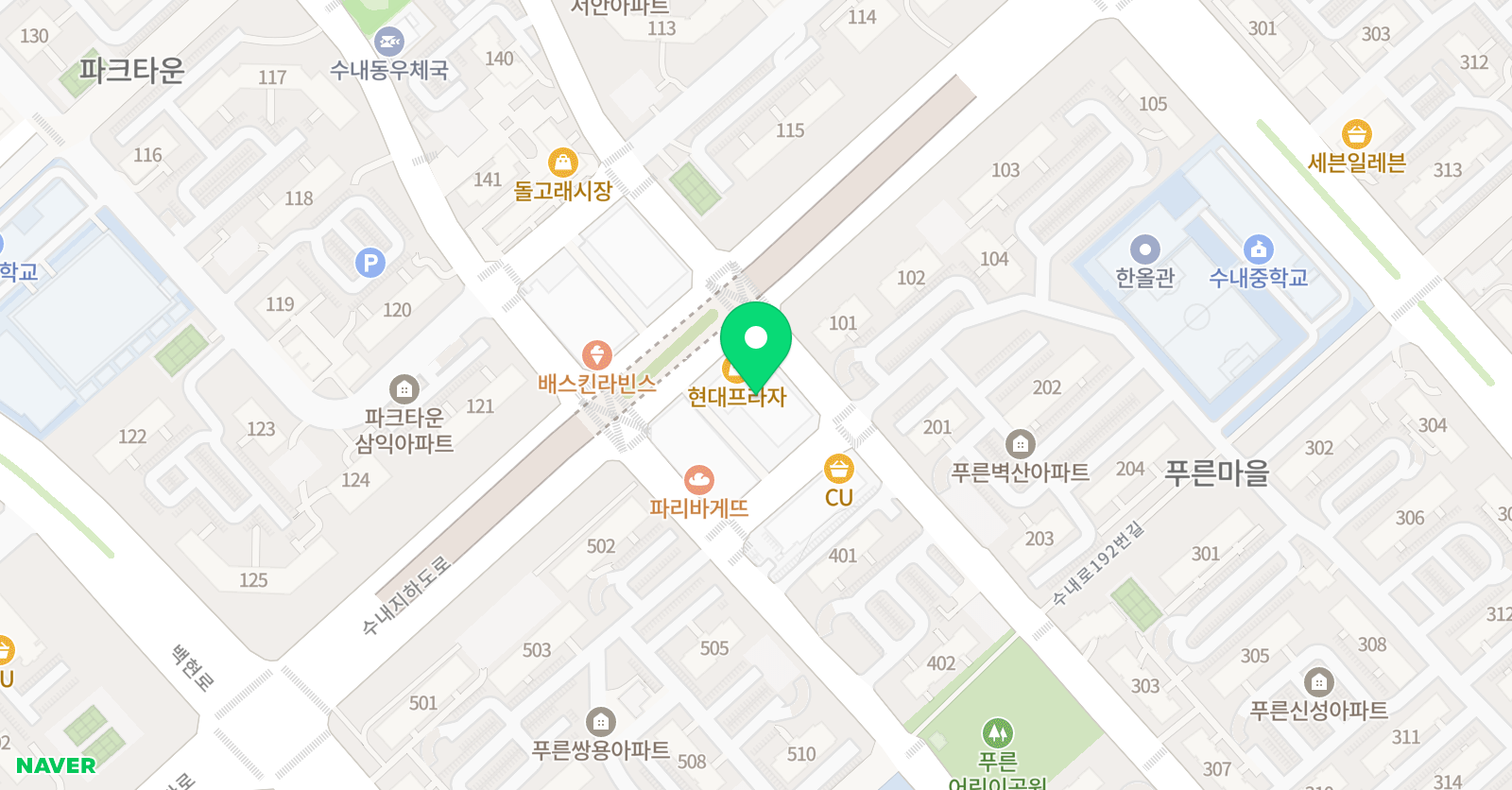레인보우 음악줄넘기 분당수내점 위치