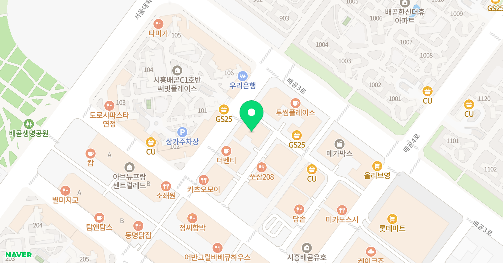 TM태권도장 위치