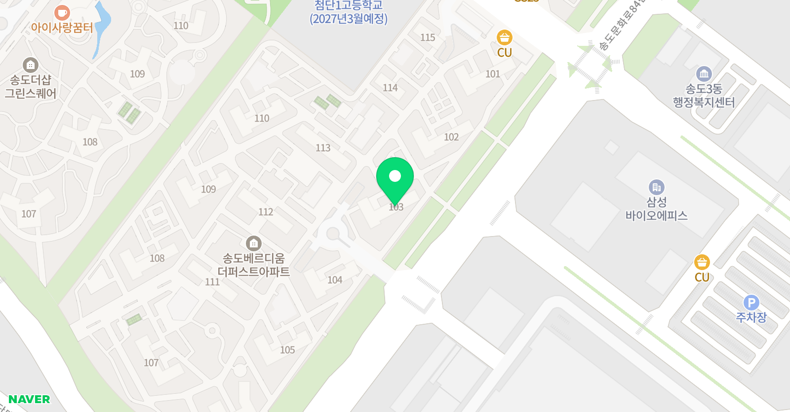 기탄 사고력교실 송도베르디움더퍼스트점 위치