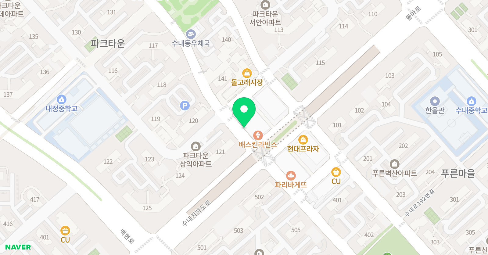 해법수학교실 수내정자교실 위치