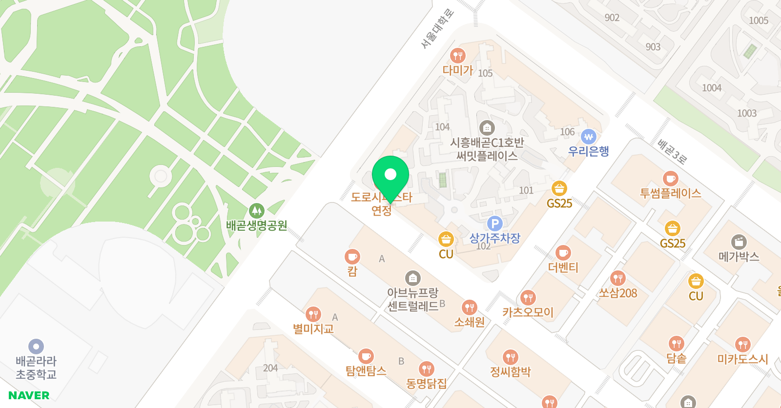오월의팔레트 미술교습소 위치