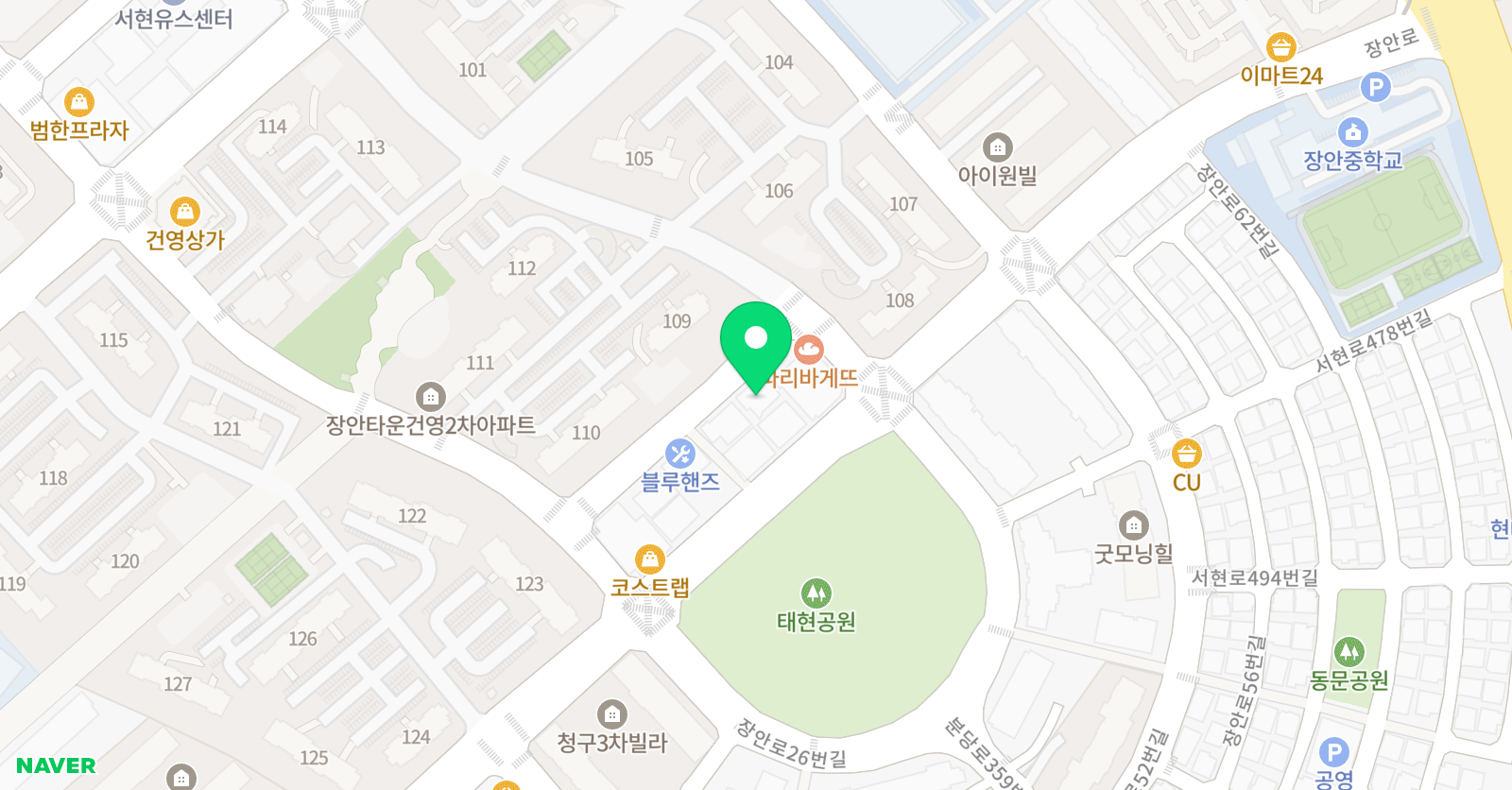 경희대 장안 태권도 위치