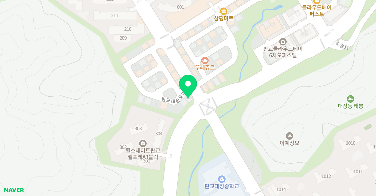 우아가치 판교대장초점 위치