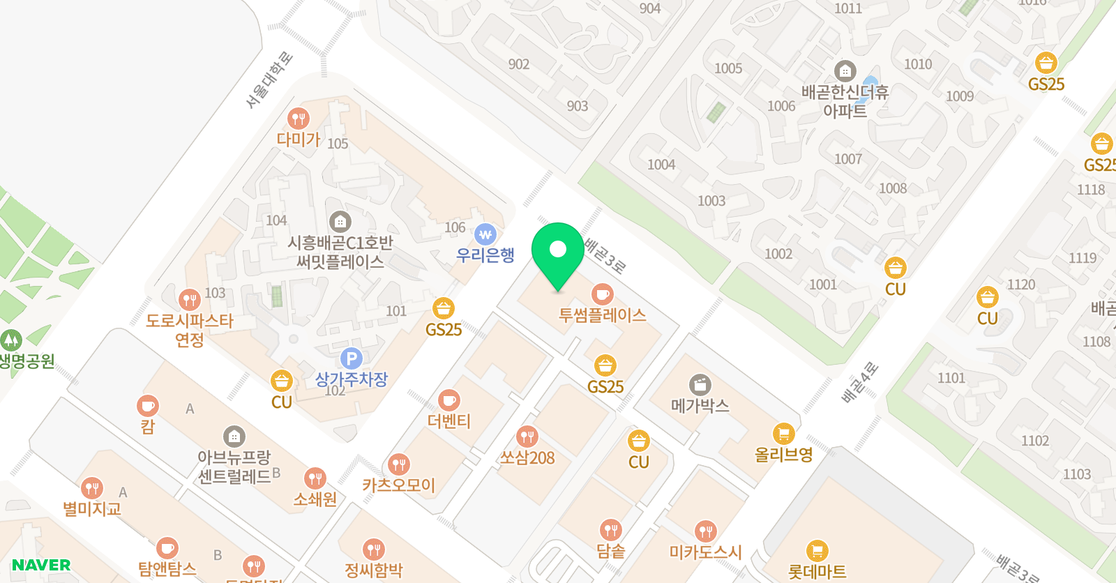 생각하는황소 시흥학원 위치