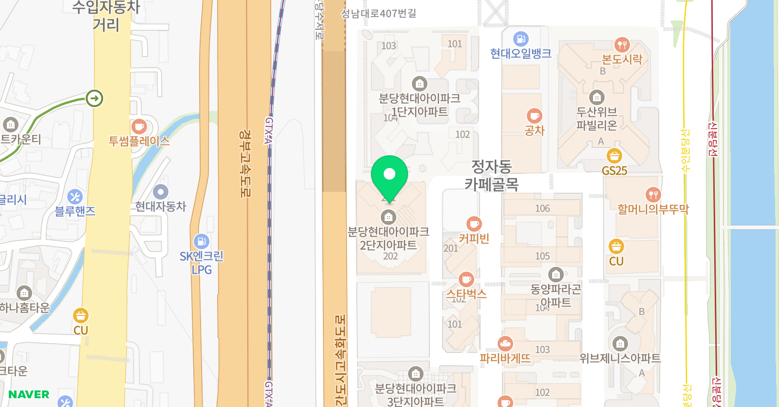 SNTI 학원 분당캠퍼스 위치