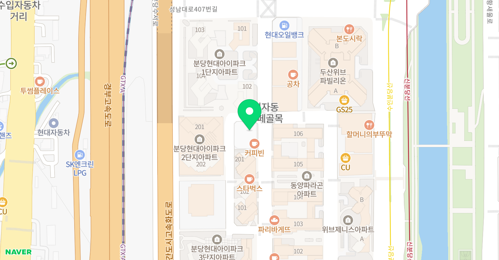 키즈석사 태권도 위치