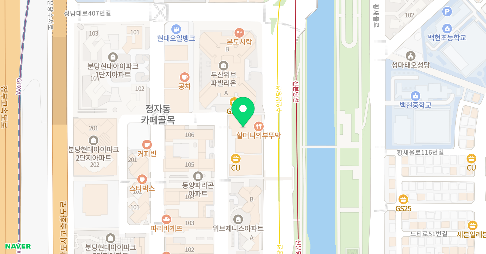 MSC브레인컨설팅그룹 분당센터 위치
