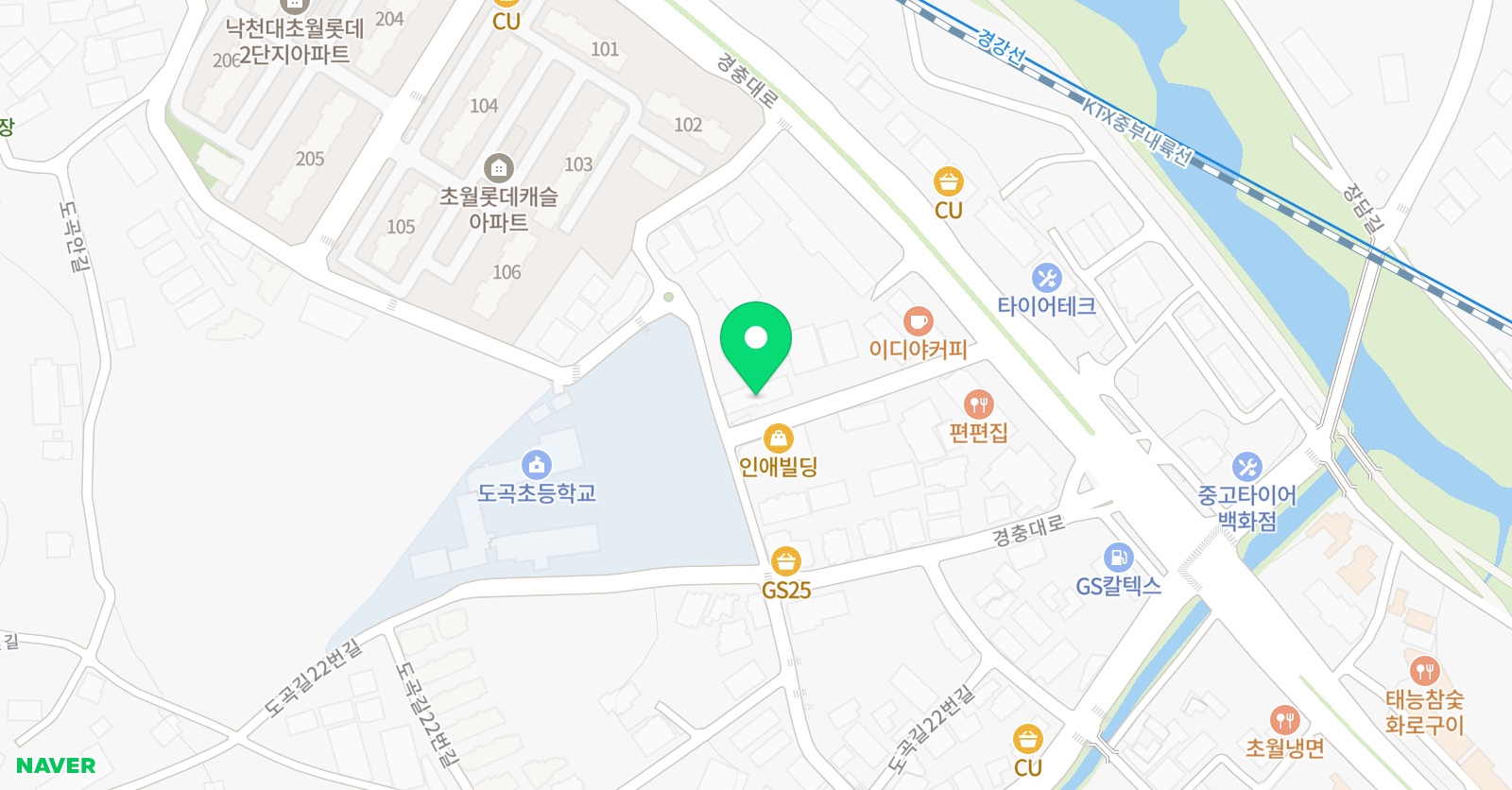 GnB 영어전문학원 초월샘터캠퍼스 위치