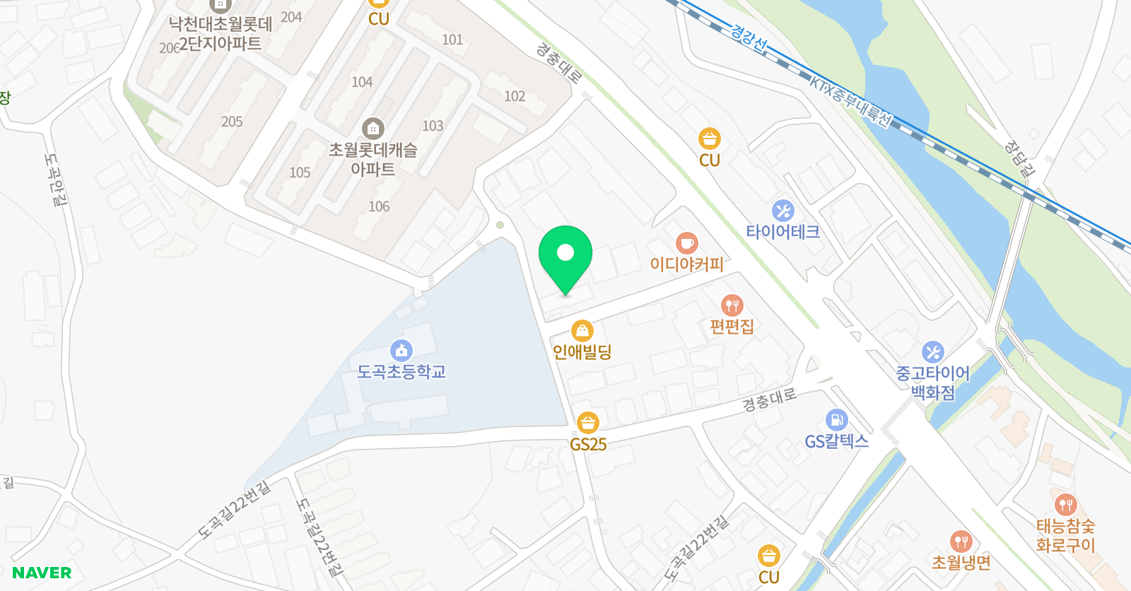 샘터 학원 초등관 영어 수학 위치