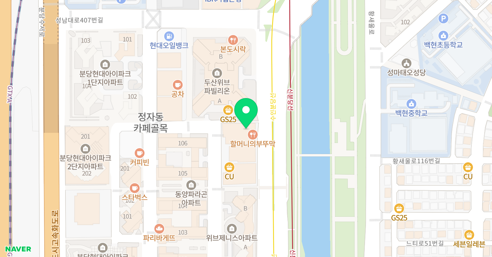 크라센 어학원 분당캠퍼스 위치