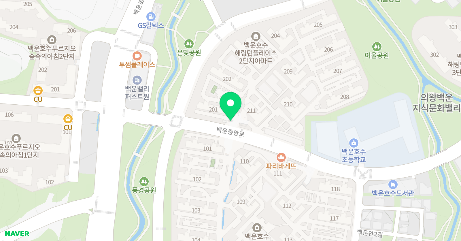 플레이팩토 수학학원 의왕백운점 위치