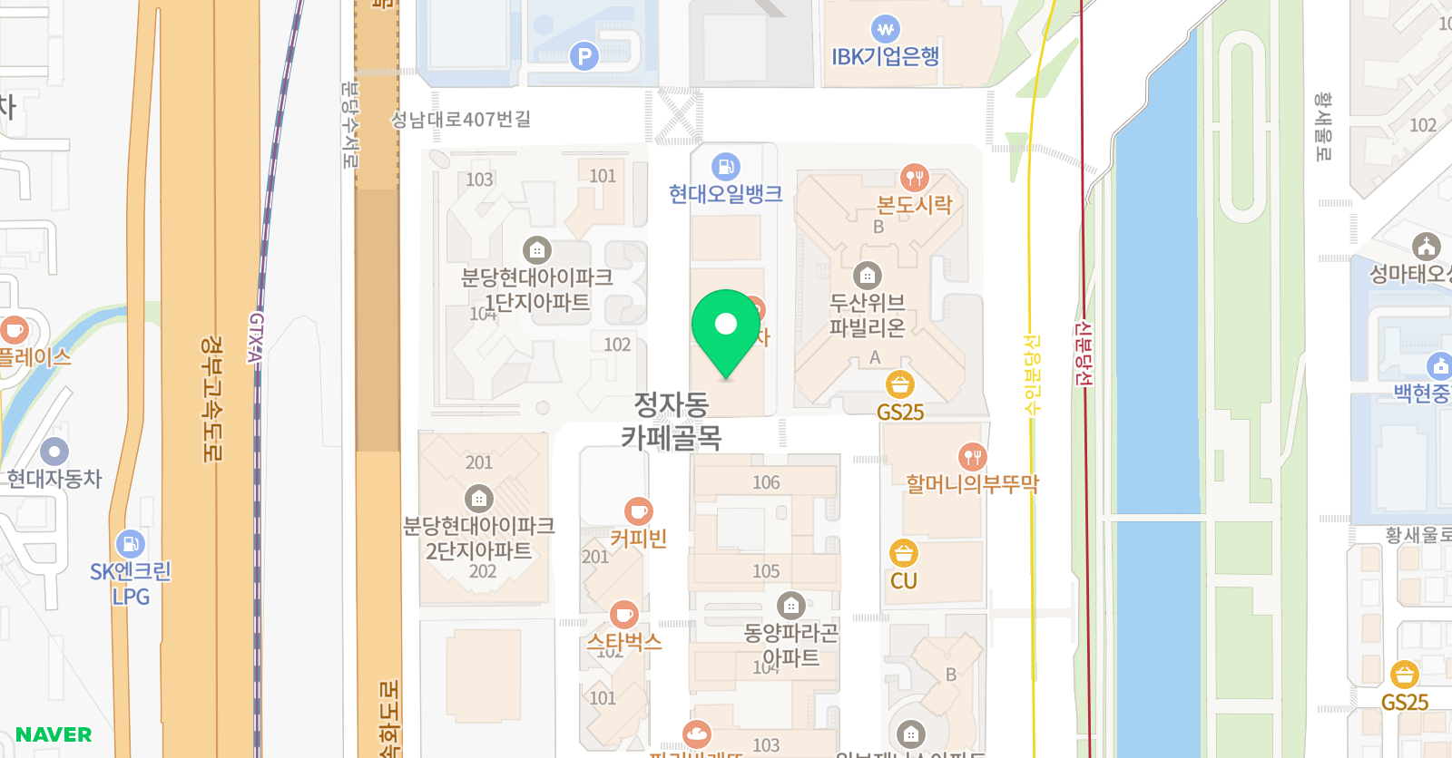 스카이코드(sco) 학원 분당점 위치