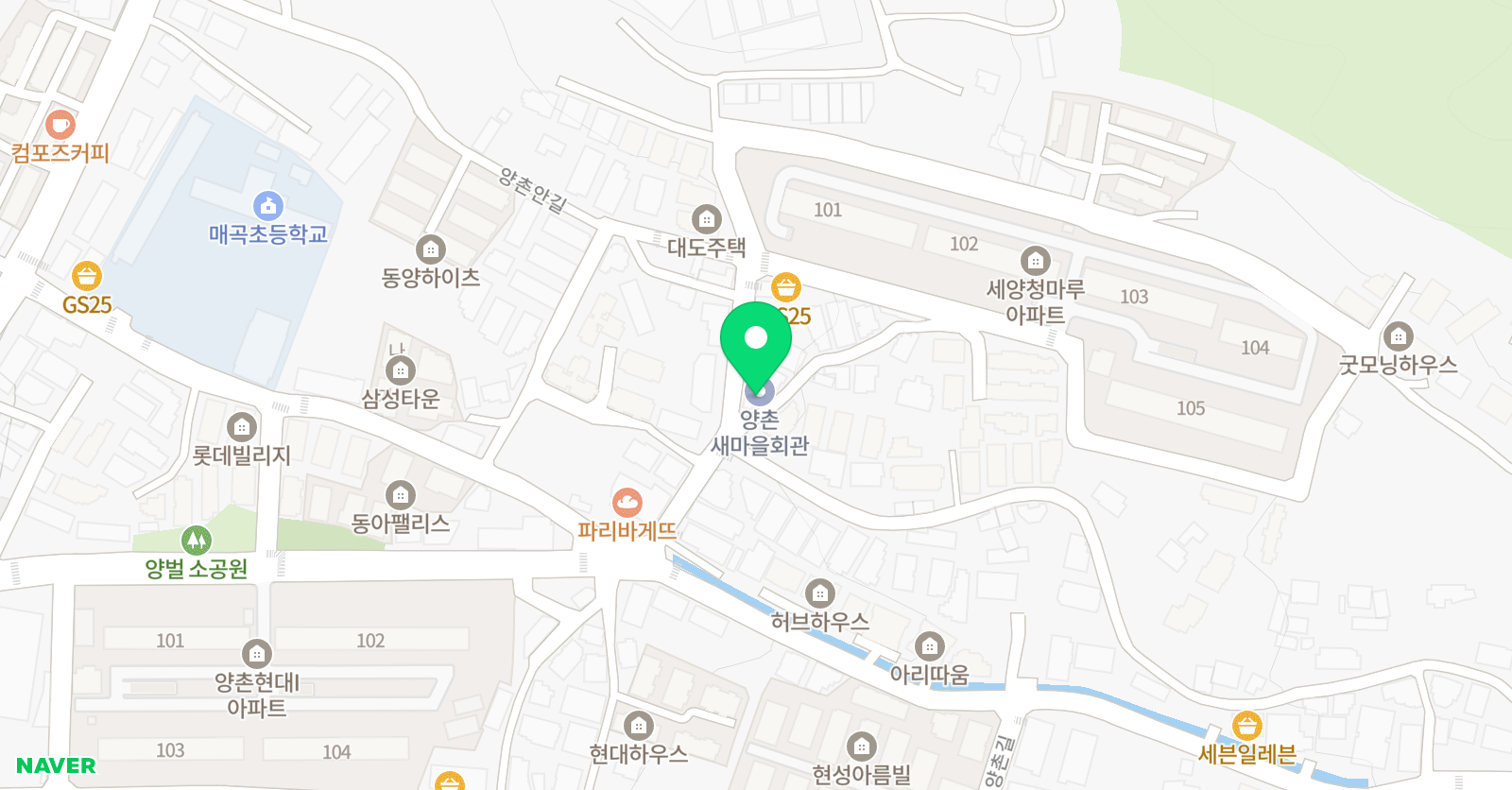 큰나무 학원 위치