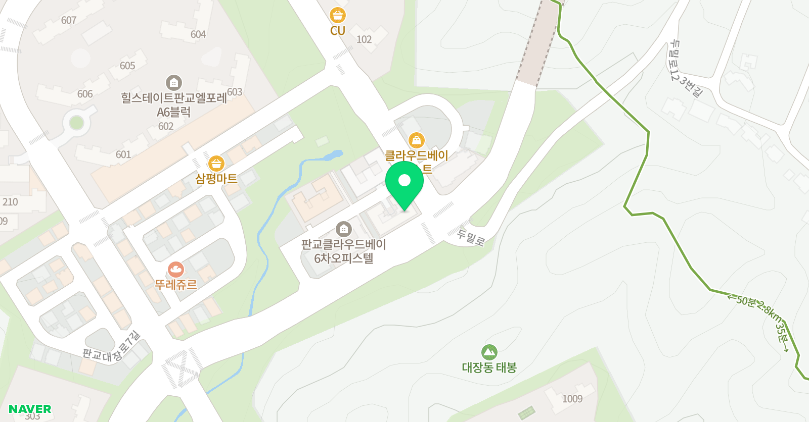 생각의지도 학원 위치