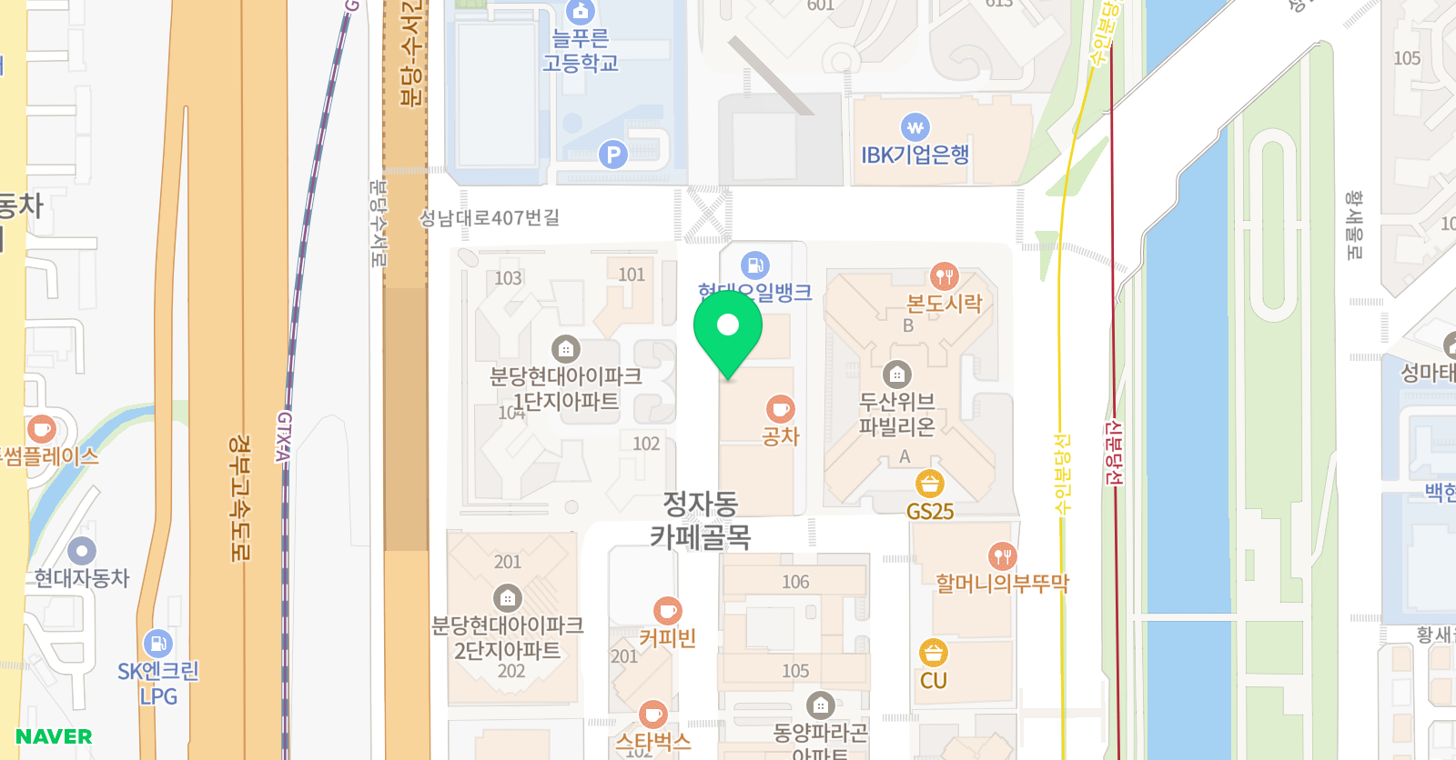 솔루니 독서논술교습소 분당파크뷰 위치