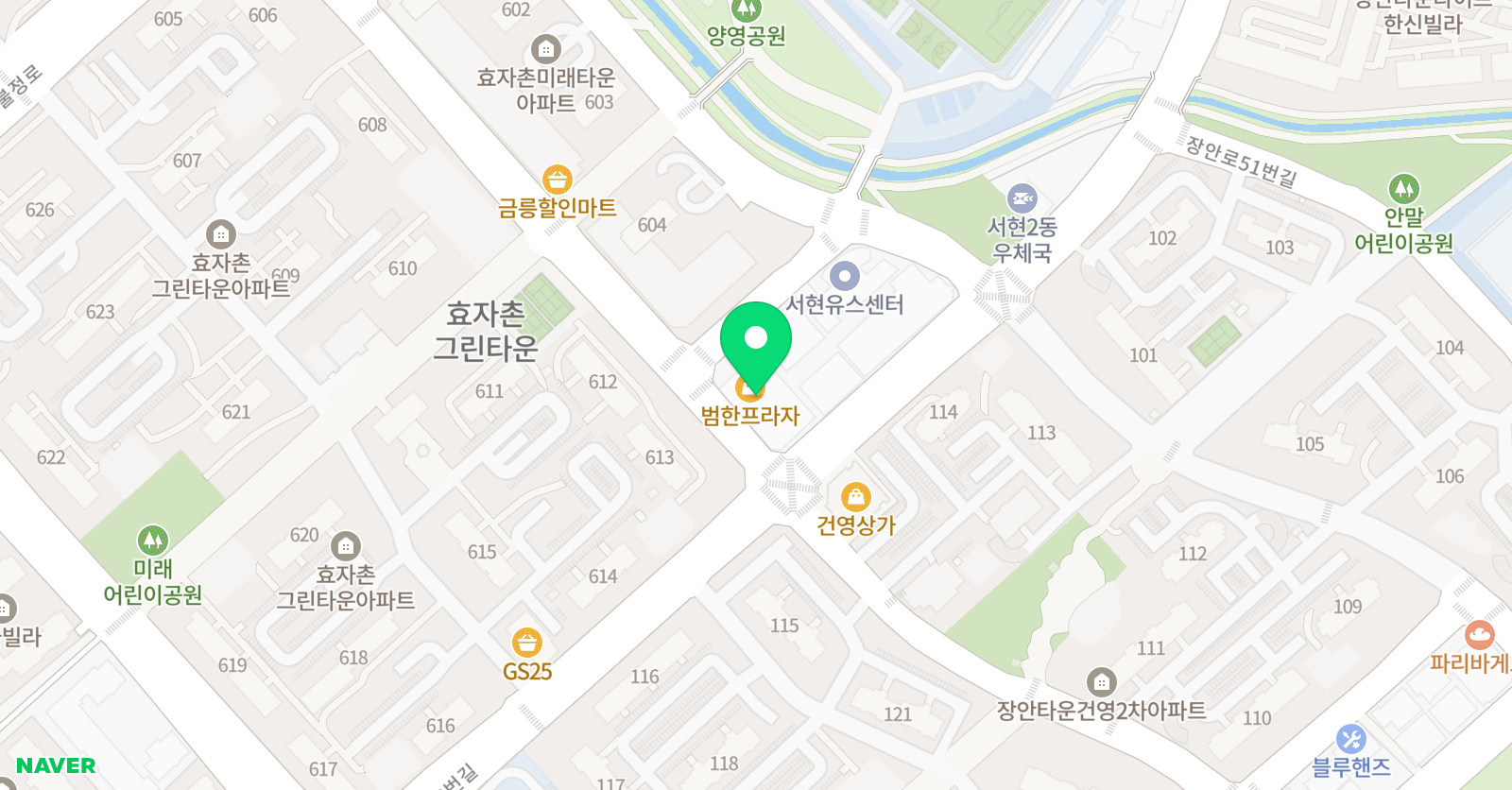 EBS 주산암산학원 위치