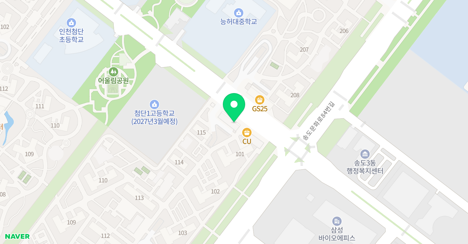 심고가꾸고 미술학원 호반퍼스트점 위치