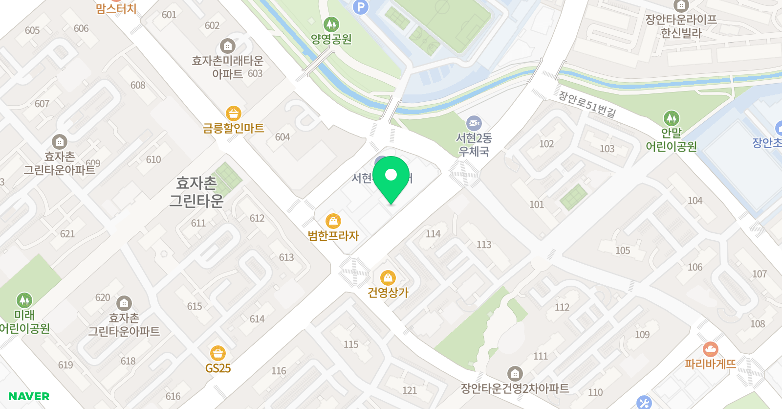 구슬 수학학원 위치