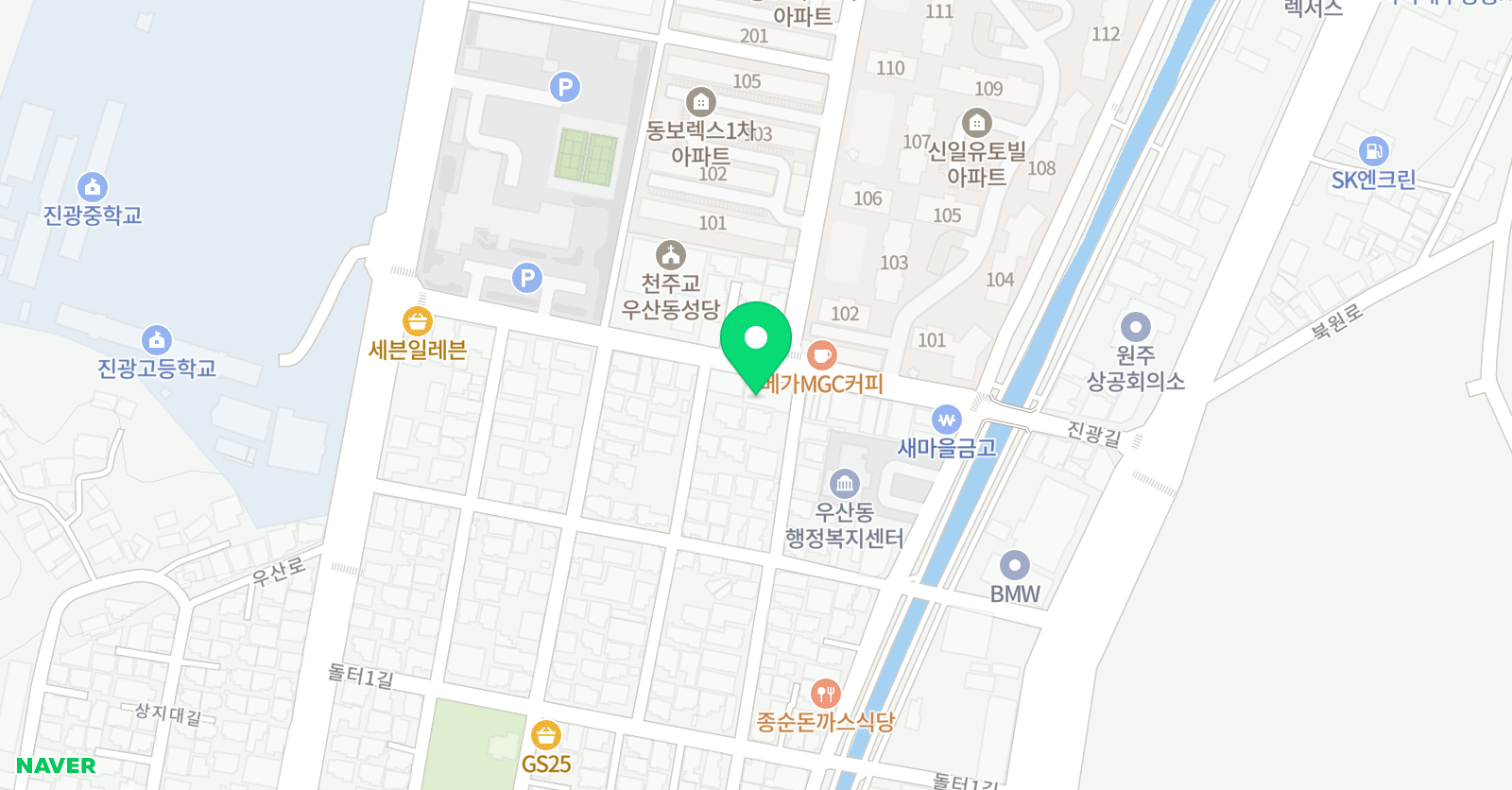 빅탑 영수학원 위치