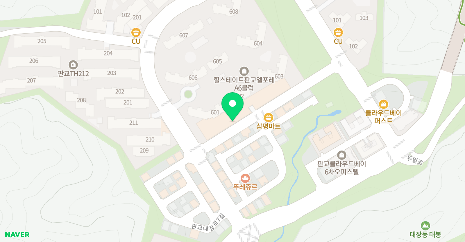 스마트해법 수학 분당판교대장점 위치
