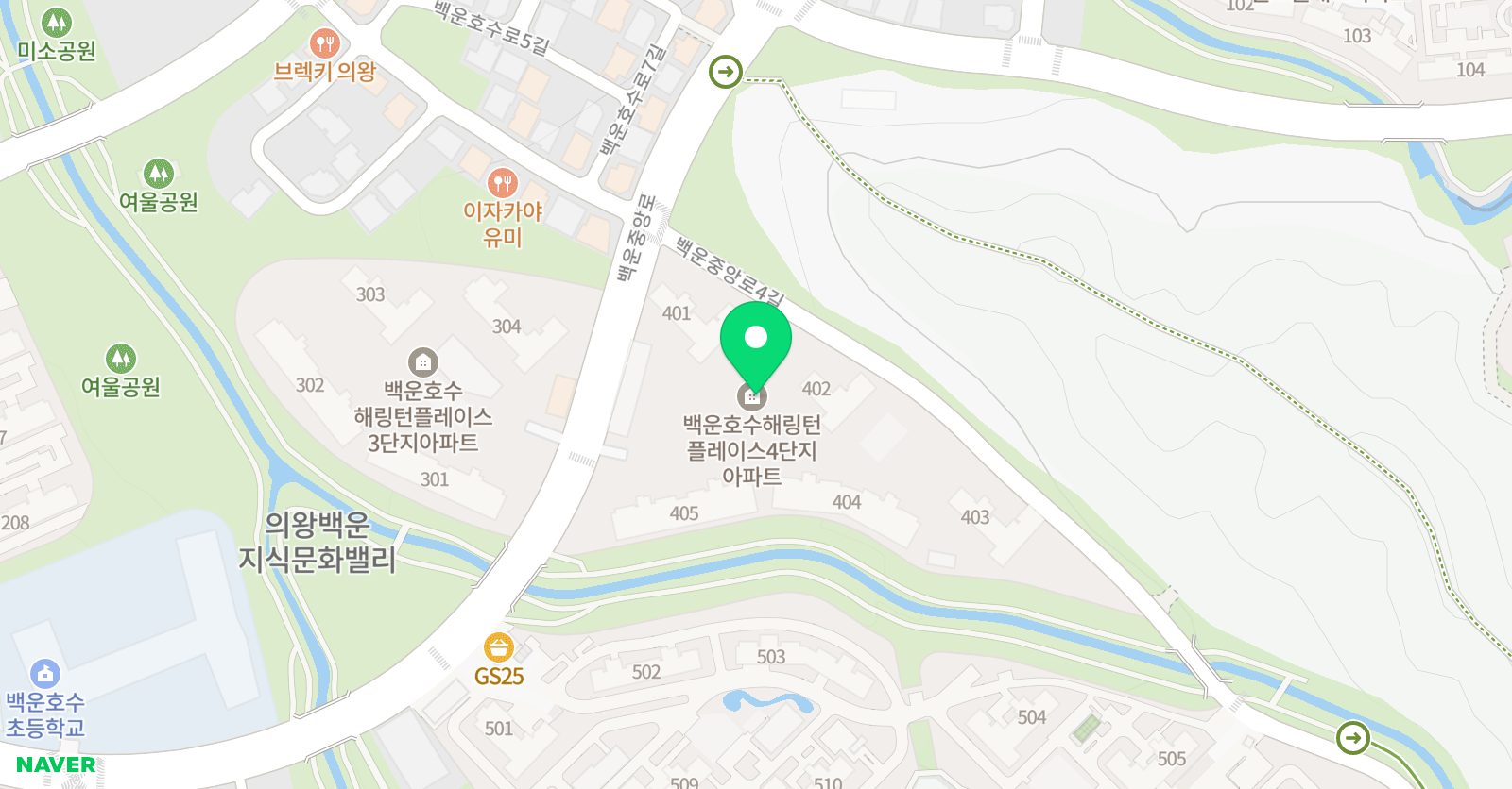 한우리독서토론논술 백운효성4단지홈클럽 위치