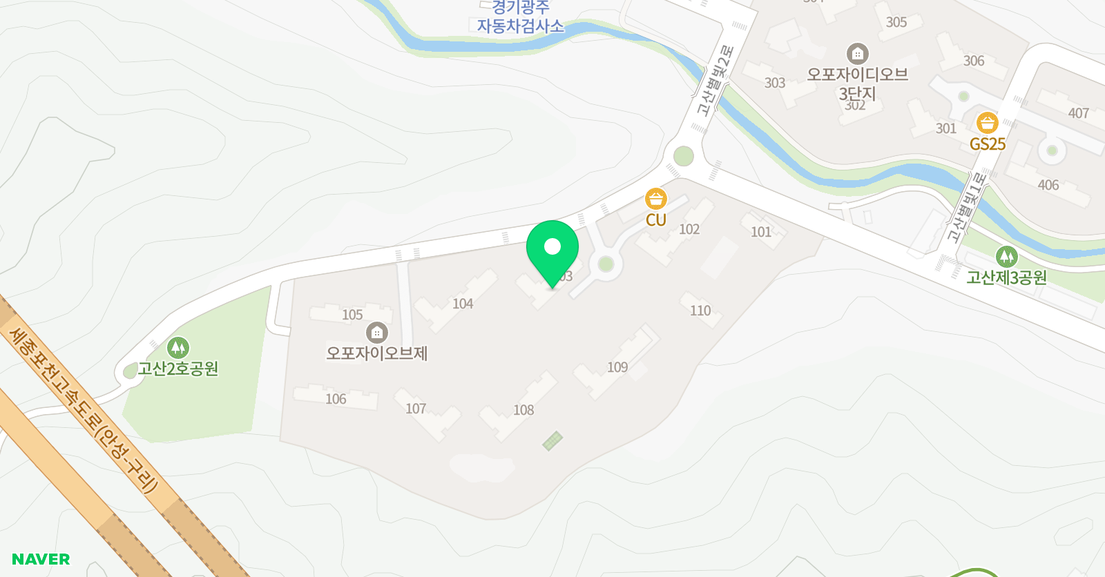 아소비 아소비 광주고산자이오브제점 위치