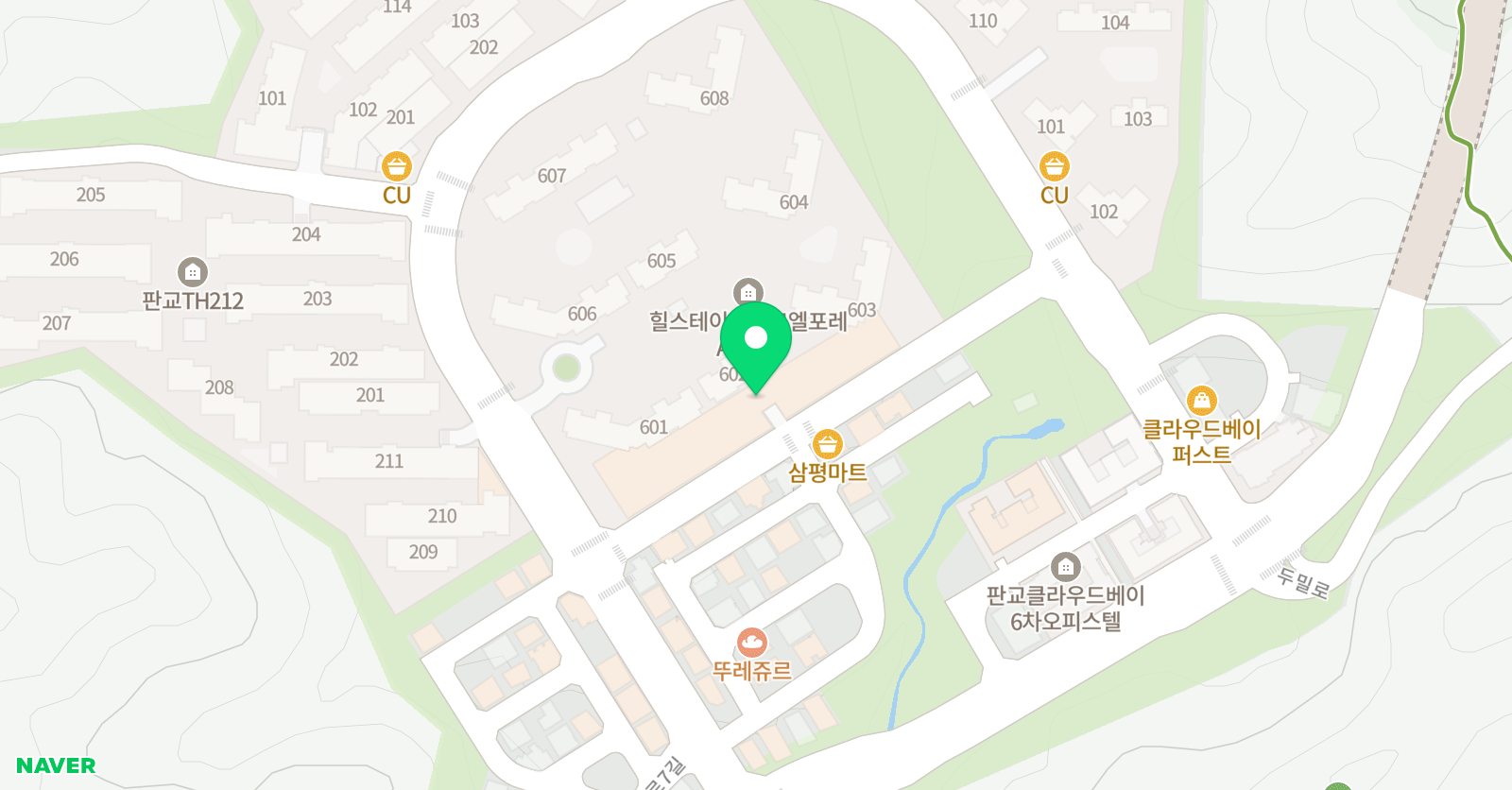 용인대 대장 태권도장 위치